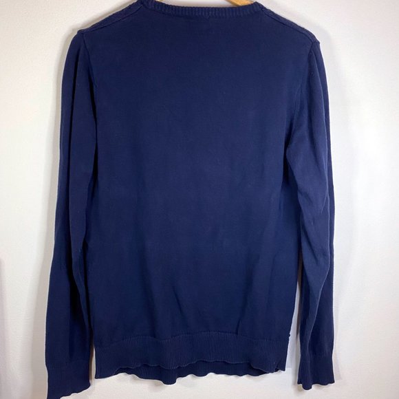 Knowledge Cotton Apparel Men's Navy Knit Sweater, Size M - Picture 5 of 7